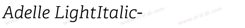 Adelle LightItalic字体转换